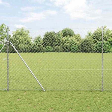 vidaXL Recinzione Esagonale 1.6 x 100 m in Acciaio Zincato