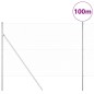 vidaXL Recinzione Esagonale 1.6 x 100 m in Acciaio Zincato