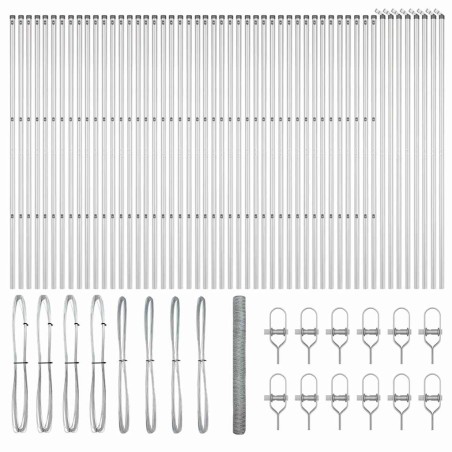 vidaXL Recinzione Esagonale 1.6x100 m Acciaio Galvanizzato