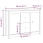 Credenza 100x35x74 cm in Legno Massello di Pino Credenza 100x35x74 cm in Legno Massello di Pino