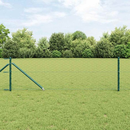 vidaXL Recinto Esagonale Verde 0.8x10 m in Acciaio di