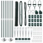 vidaXL Recinzione esagonale verde 1x10 m in acciaio