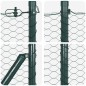 vidaXL Recinzione esagonale verde 1x10 m in acciaio