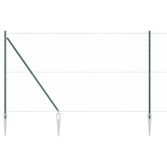 vidaXL Recinzione Esagonale Verde 1,5x10 m in Acciaio