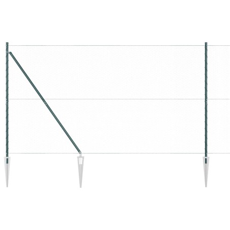 vidaXL Recinzione Esagonale Verde 1,5x10 m in Acciaio