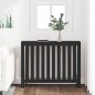 Copertura Termosifone Nera 108,5x19x84cm Legno Massello di Pino Copertura Termosifone Nera 108,5x19x84cm Legno Massello di Pino