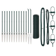 vidaXL Recinzione esagonale verde 0.6x25 m in acciaio