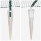 vidaXL Recinzione esagonale con 7 pali a spillo, 1x25 m in acciaio verde.
