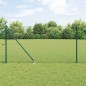 vidaXL Recinzione esagonale con 7 pali a punta 1,2x25 m in acciaio verde