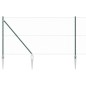 vidaXL Recinzione esagonale con 7 pali a punta, 1,2x25 m in acciaio verde vidaXL Recinzione esagonale con 7 pali a punta, 1,2x25 m in acciaio verde