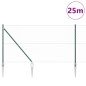 vidaXL Recinzione Esagonale Verde 1.4x25 m in Acciaio di