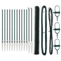 vidaXL ondaXL Recinzione Esagonale Verde 1.6x25 m in Acciaio