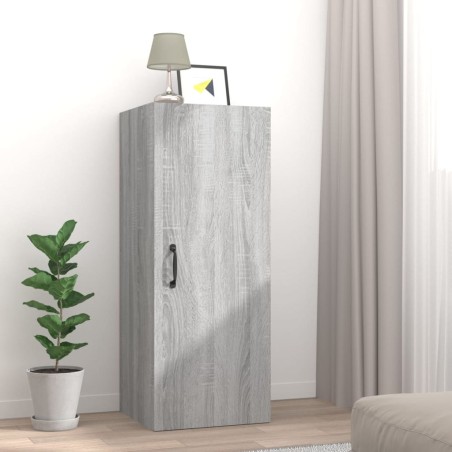 Mobile Pensile Muro Grigio Sonoma 34,5x34x90 Legno Multistrato