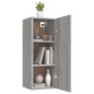Mobile Pensile Muro Grigio Sonoma 34,5x34x90 Legno Multistrato Mobile Pensile Muro Grigio Sonoma 34,5x34x90 Legno Multistrato