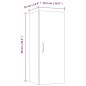 Mobile Pensile Muro Grigio Sonoma 34,5x34x90 Legno Multistrato Mobile Pensile Muro Grigio Sonoma 34,5x34x90 Legno Multistrato