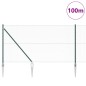 vidaXL Recinzione Esagonale Verde 1x100 m in Acciaio