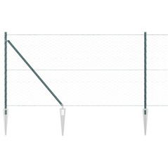 vidaXL Recinzione Esagonale Verde 1x100 m in Acciaio