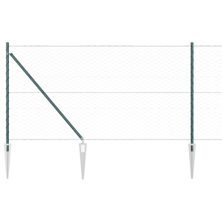 vidaXL Recinzione Esagonale Verde 1x100 m in Acciaio