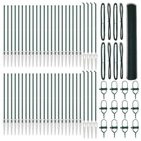 vidaXL Recinzione Esagonale Verde 1,2 x 100 m in Acciaio