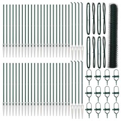 vidaXL Recinzione esagonale verde 1.2x100 m in acciaio