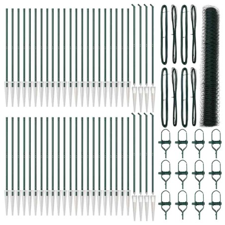 vidaXL Recinzione Esagonale Verde 1,2x100 m in Acciaio