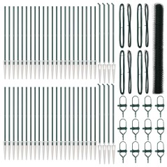 vidaXL Recinzione esagonale verde 1.5x100 m in acciaio