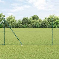 vidaXL Recinzione Esagonale Verde 1.6x100 m in Acciaio di