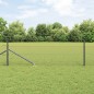 vidaXL Recinzione Esagonale Grigia 0.4x10 m in Acciaio di