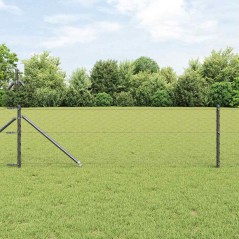 vidaXL Recinzione esagonale grigia 0.6 x 10 m in acciaio