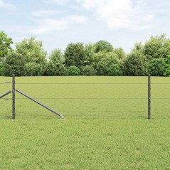 vidaXL Recinzione esagonale grigia 0.8x10 m in acciaio