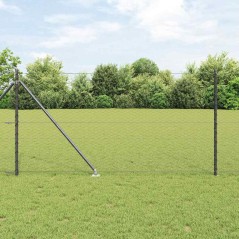vidaXL Recinzione esagonale grigia 1x10 m in acciaio