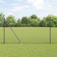 vidaXL Recinzione Esagonale Grigia 1.6x10 m in Acciaio di