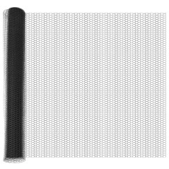 vidaXL Recinzione esagonale grigia 1.4x25 m in acciaio