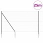 vidaXL Recinzione Esagonale Grigio 1,6x25 m in Acciaio