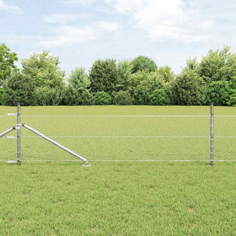 vidaXL Recinzione Esagonale 0,4x10 m in Acciaio Zincato