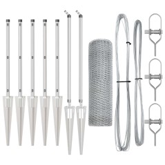 vidaXL Recinzione Esagonale 0.8 x 10 m in Acciaio Galvanizzato