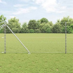 vidaXL Recinzione Esagonale 1.4x10 m in Acciaio Zincato