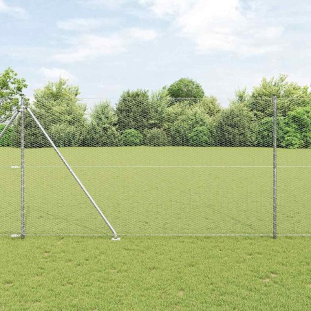 vidaXL Recinzione Esagonale 1,5x10 m in Acciaio Zincato