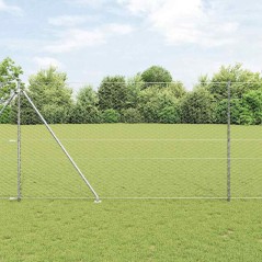 vidaXL Recinzione Esagonale 1,5x10 m in Acciaio Galvanizzato