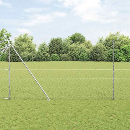 vidaXL Recinzione Esagonale 1,5x10 m in Acciaio Galvanizzato