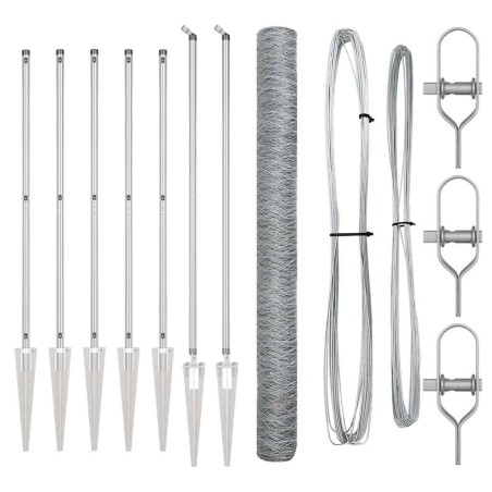 vidaXL Recinzione Esagonale 1,5x10 m in Acciaio Galvanizzato