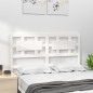 Testiera per Letto Bianca 205,5x4x100 cm Legno Massello di Pino Testiera per Letto Bianca 205,5x4x100 cm Legno Massello di Pino