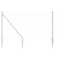 vidaXL Recinzione esagonale con 7 paletti a punta 1x25 m in acciaio argento vidaXL Recinzione esagonale con 7 paletti a punta 1x25 m in acciaio argento