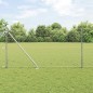 vidaXL Recinzione Esagonale con 7 Paletti a Punta 1x25 m Acciaio Argento