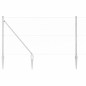 vidaXL Recinzione esagonale con 7 pali a punta, 1,2x25 m in acciaio argento.