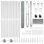 vidaXL Recinzione esagonale con 7 pali appuntiti 1,2x25 m in acciaio silver vidaXL Recinzione esagonale con 7 pali appuntiti 1,2x25 m in acciaio silver