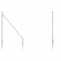 vidaXL Recinzione esagonale con 7 pali appuntiti 1,2x25 m in acciaio silver vidaXL Recinzione esagonale con 7 pali appuntiti 1,2x25 m in acciaio silver