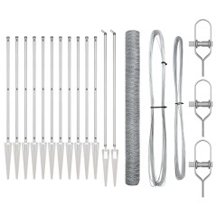 vidaXL Set di Recinzione Acciaio zincato 25 x 1.5 m Acciaio Zincato