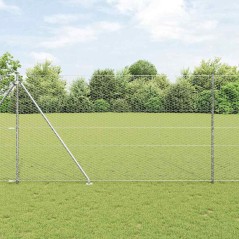 Recinzione Esagonale vidaXL 1.6x25 m Acciaio Zincato