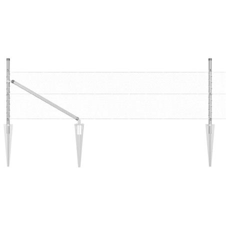 Recinto Esagonale vidaXL 0.4x50 m in Acciaio Zincato